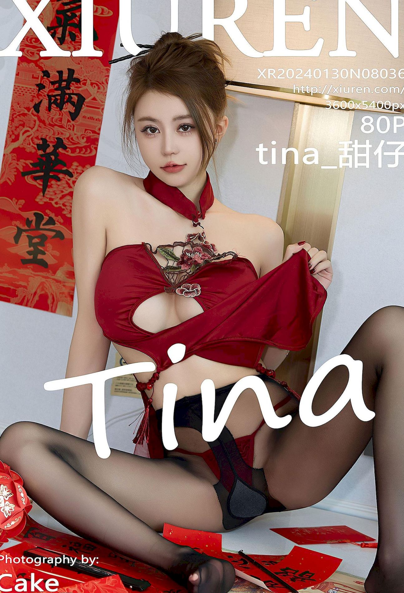 tina_ Ӱ [XiuRen] ɫ ؽ 㰼͹ ģ  No.8036 Ȼ˿ P.1 